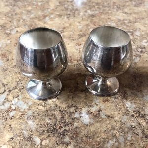 Sterling silver tiny goblets